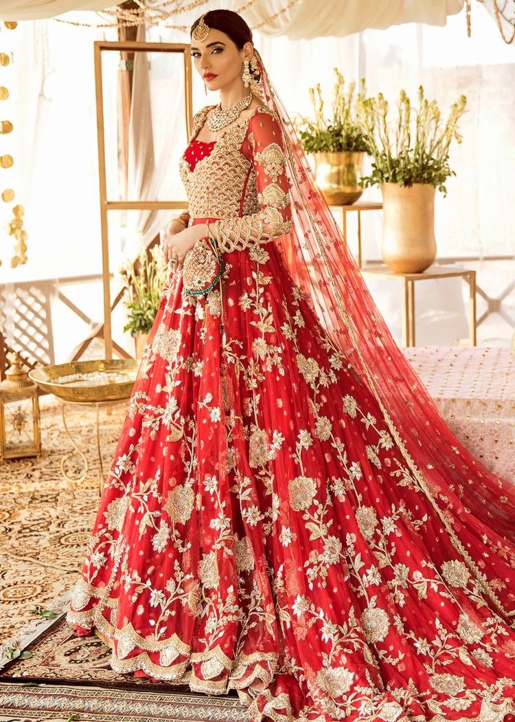 Pakistani Red bridal dress