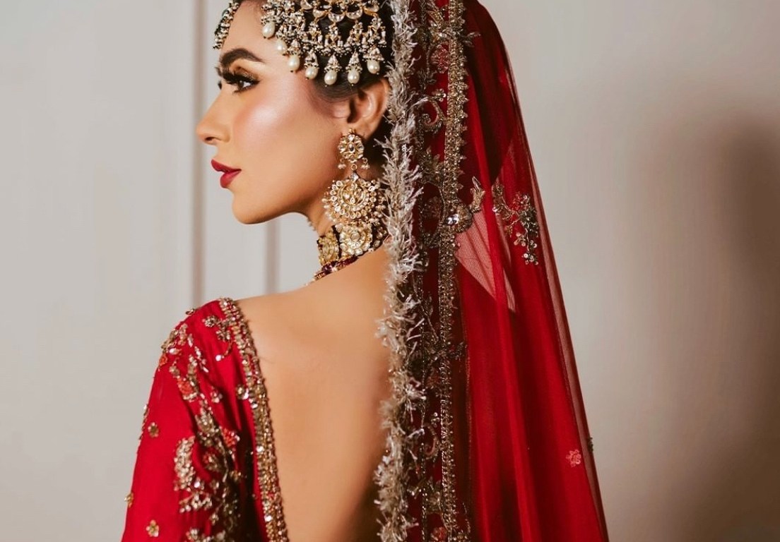 red bridal outfit