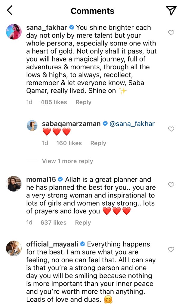 Saba Qamar called its Quite with Azeem Khan