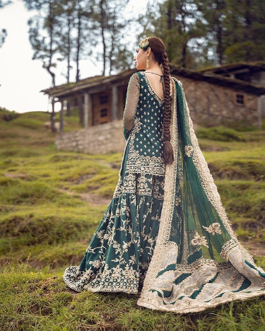 Green bridal lehnga 